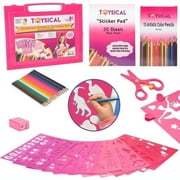 Toysical Drawing Stencils Art & Craft Kit (53 Pieces)