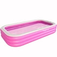 thumbnail image 1 of Toysical Inflatable Pool - 118 x 72 x 22” Above Ground Pool, Swimming Pools for Kids and Adults and The Entire Family - More Durable Than Other Blow Up Pools - Includes Patches (Pink), 1 of 5