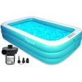 Toysical Big Inflatable Pool with Easy Inflation Air Pump Durable