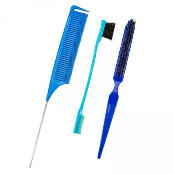 Toysmith 2x3x Hair Styling Comb Set, Teasing Brush Set, Edge Brush Hair ...