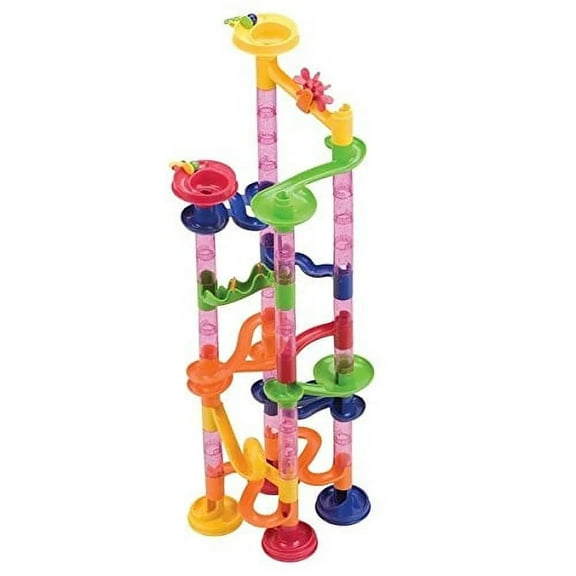 Toysmith STEM Learning 80Piece Marble Run Building Toy Set, For Boys & Girls 3+