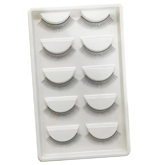 Stgfyxgs 5 Pairs Practice Lashes,Eyelash Strips,Eyelash Extension Supplies,Training Lashes Strips for Beginner Practice,Mannequin Head 8mm