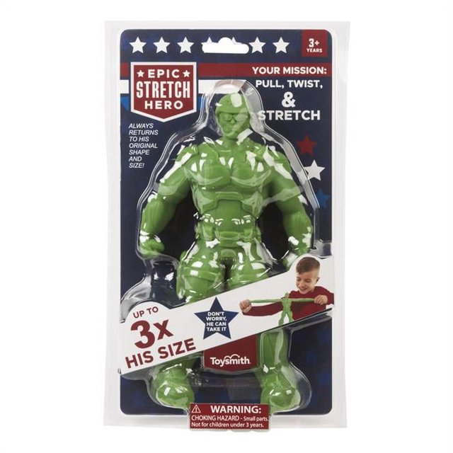 Toysmith 9049312 Epic Stretch Hero Toy, Assorted Color