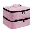 thumbnail image 1 of Toysmith Carrying Tote Bag Storage Bag Cosmetic Case Nail Polish Organizer Case,Zipper Pocket for Manicure Tools,Brushes,Essential Oil Pink, 1 of 9