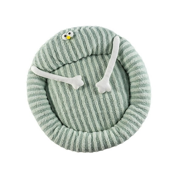 Stgfyxgs Cat Bed for Indoor Cats Plush Cushion Self Warming 20 inch Autumn Winter Small Dog Beds Soft Pet Nesting Bed for Puppy Poodle green