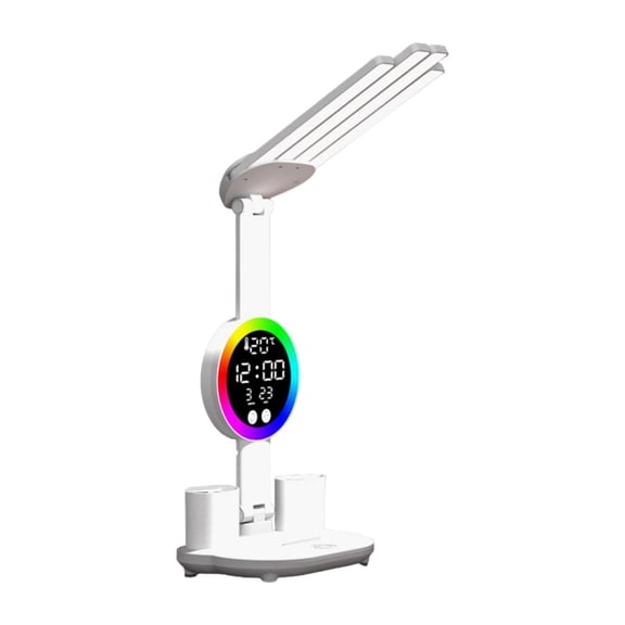 Stgfyxgs Desk Lamp Office Lamp Multifunction with Clock Date Temperature Reading Lamp without fan