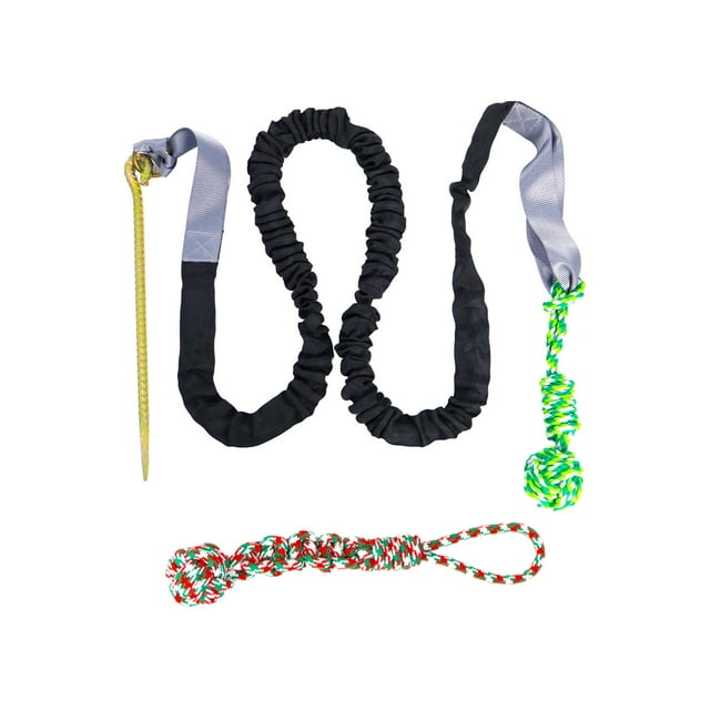 Toysmith Dog Bungee Toy Dog Tug of War Rope Toys Indoor Outdoor Tree