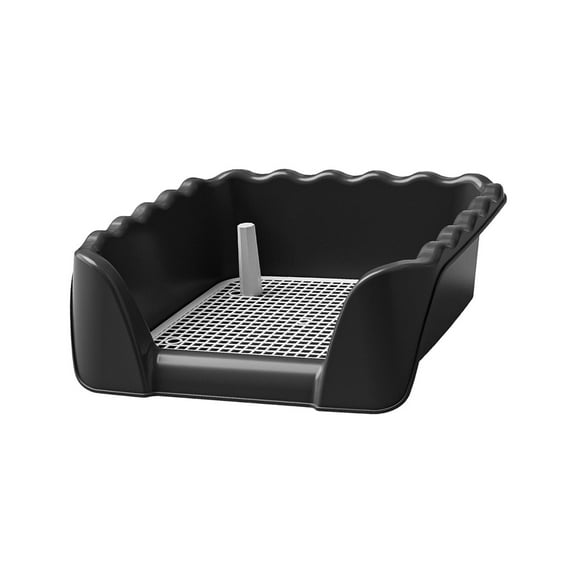 Stgfyxgs Dog Toilet Training Potty Tray Anti Splashing Pet Litter Pan, Potty Trainer Litter Tray for Bunny Rabbit Indoor Puppy Outdoor black