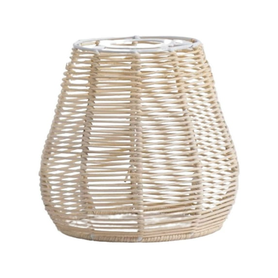 Stgfyxgs Hanging Lamp Shade Weave Rattan Lampshade Decor Handmade Rattan Weave Retro Chandelier Light Cover for Dining Room Restaurant B