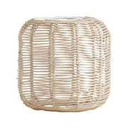 Stgfyxgs Hanging Lamp Shade Weave Rattan Lampshade Decor Handmade Rattan Weave Retro Chandelier Light Cover for Dining Room Restaurant C