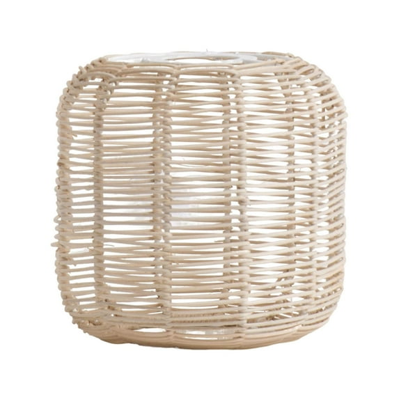 Stgfyxgs Hanging Lamp Shade Weave Rattan Lampshade Decor Handmade Rattan Weave Retro Chandelier Light Cover for Dining Room Restaurant C