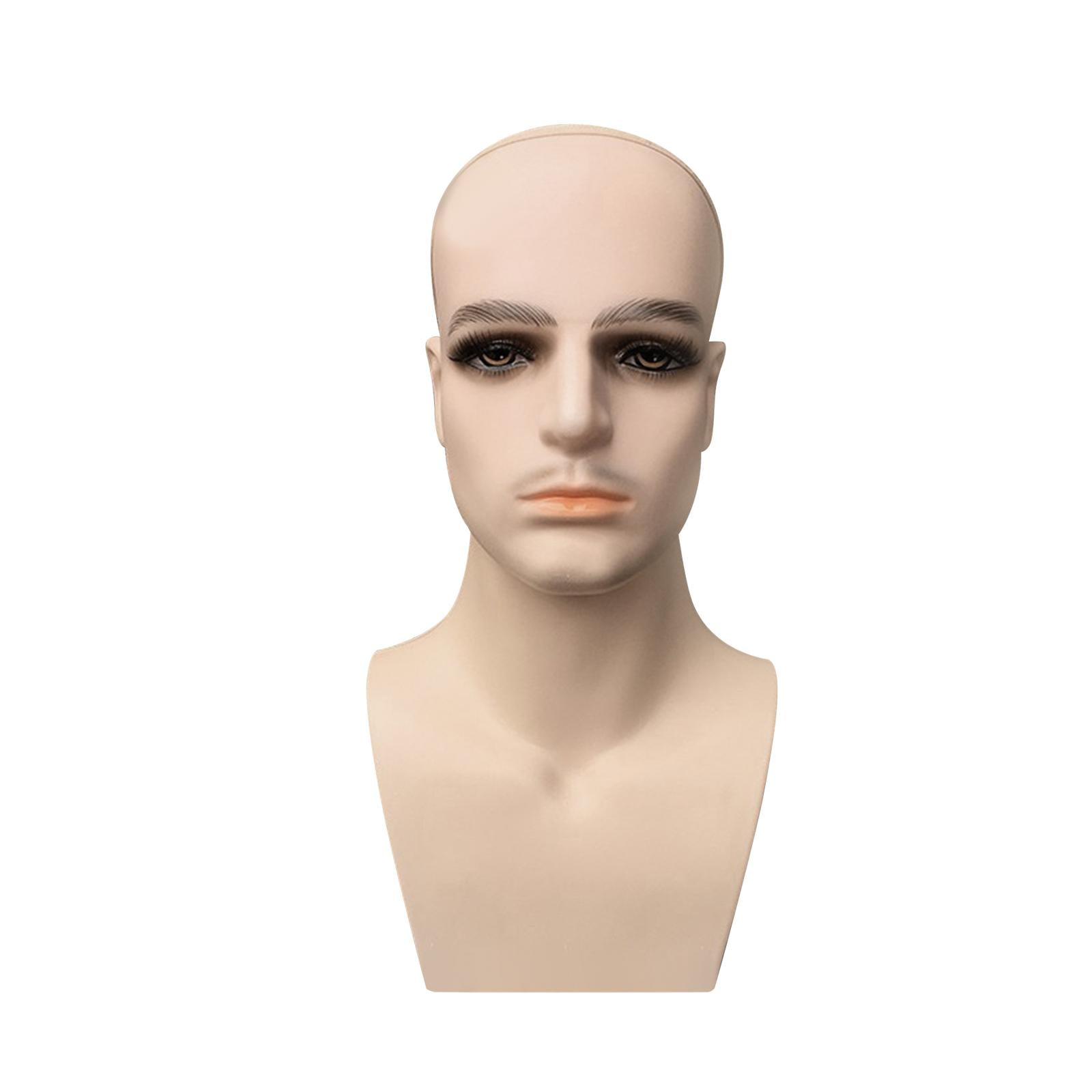 Stgfyxgs Male Mannequin Head with Shoulders Display Stand Beauty Styling Tool Training Head for Hats Businesses Beauty Salon Skin With Beard
