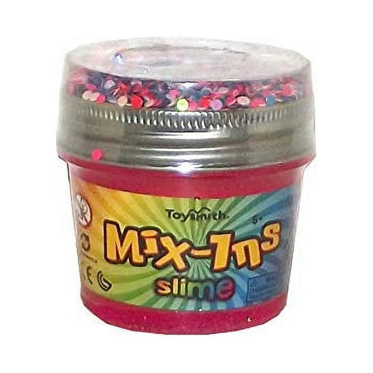 Toysmith Mix-Ins Glitter Slime with Confetti or Beads Tub Assorted Colors