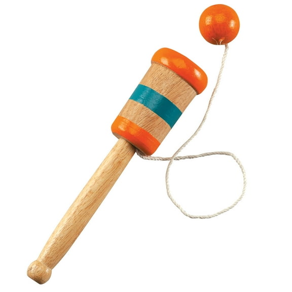 Toysmith Multi Colored Wooden Catch Ball
