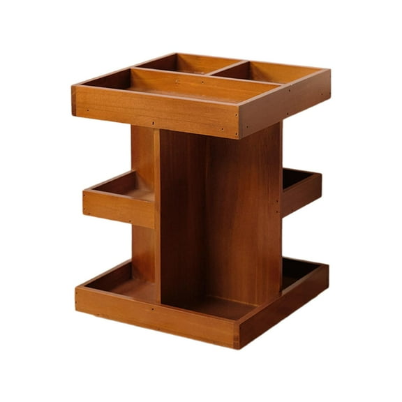 Stgfyxgs Organizer Cosmetic Storage Box Large Capacity DIY Cosmetic Rack Wood Makeup Holder for Kitchen Bedroom Tabletop