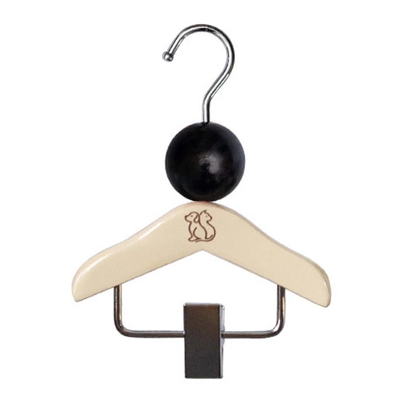 Stgfyxgs Pet Clothes Rack Hanger Dog Clothes Hanger Pet Supplies Storage Organizer Wood Pet Hanger Pet Costume Hanger for Pet Dogs Baby black