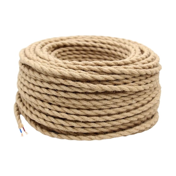 Stgfyxgs Rope Wire Lamp Cord, Electrical Wire, 2x0.75mm Twisted Braided for Industrial Retro DIY Projects, Chandelier Light