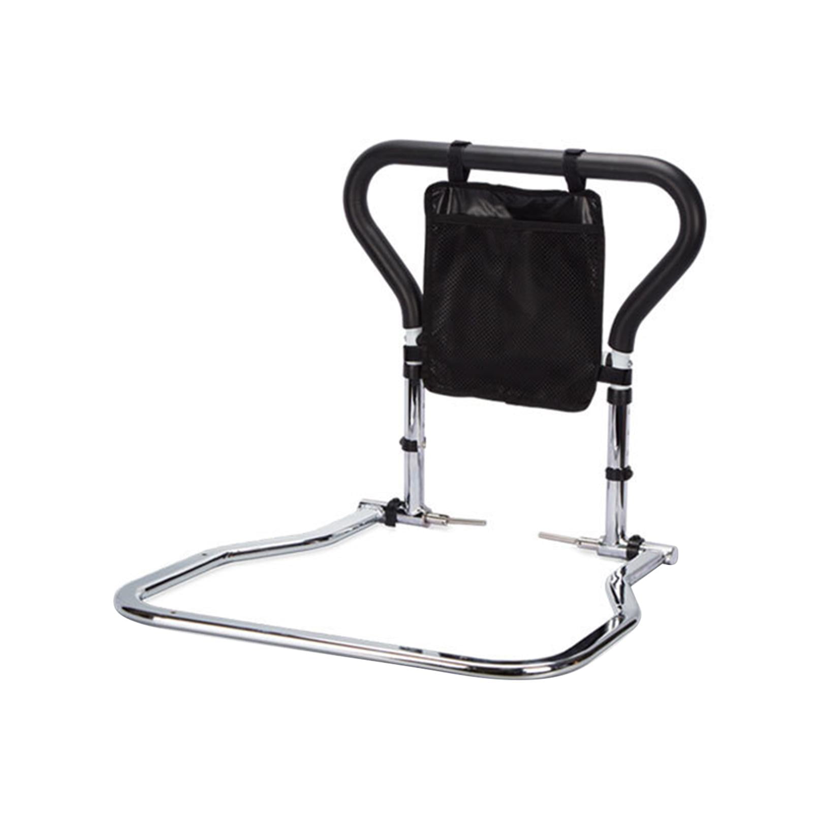 Stgfyxgs Seniors Bed Assist Rail with Two Grab Bars Bedside Supports Frame Versatile Sturdy 136kg Load Bearing Bed Assist Bar Wide Base