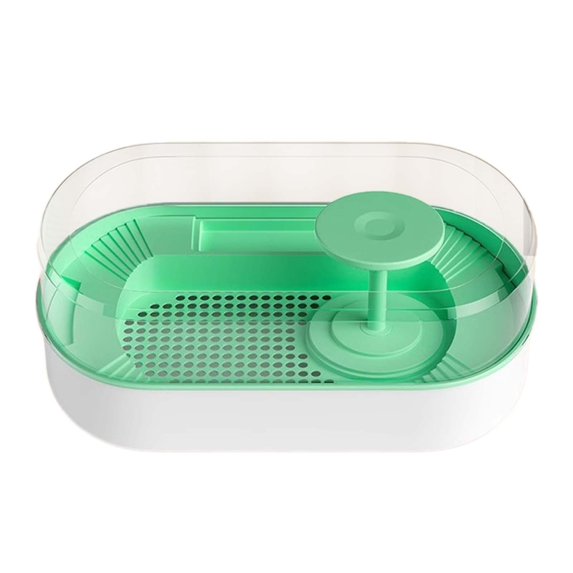 Toysmith Turtle Tank Terrapin Feeding Box Frog Terrapin Lake Pet Turtle Indoor Decor Small Tank es green