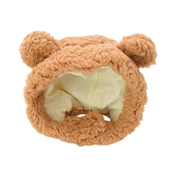 Stgfyxgs Winter Pet Hat, Cat Hood Warm Hat Windproof Cute Dogs Cat Accessories Small Dog Ears Cover Ears Hoodie for Cat Kitten Camping Coffee