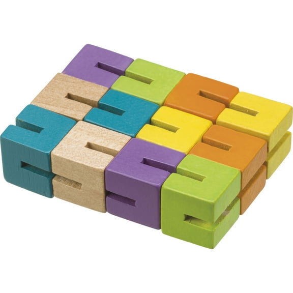 Wooden Puzzle Fidget Multi-Colored