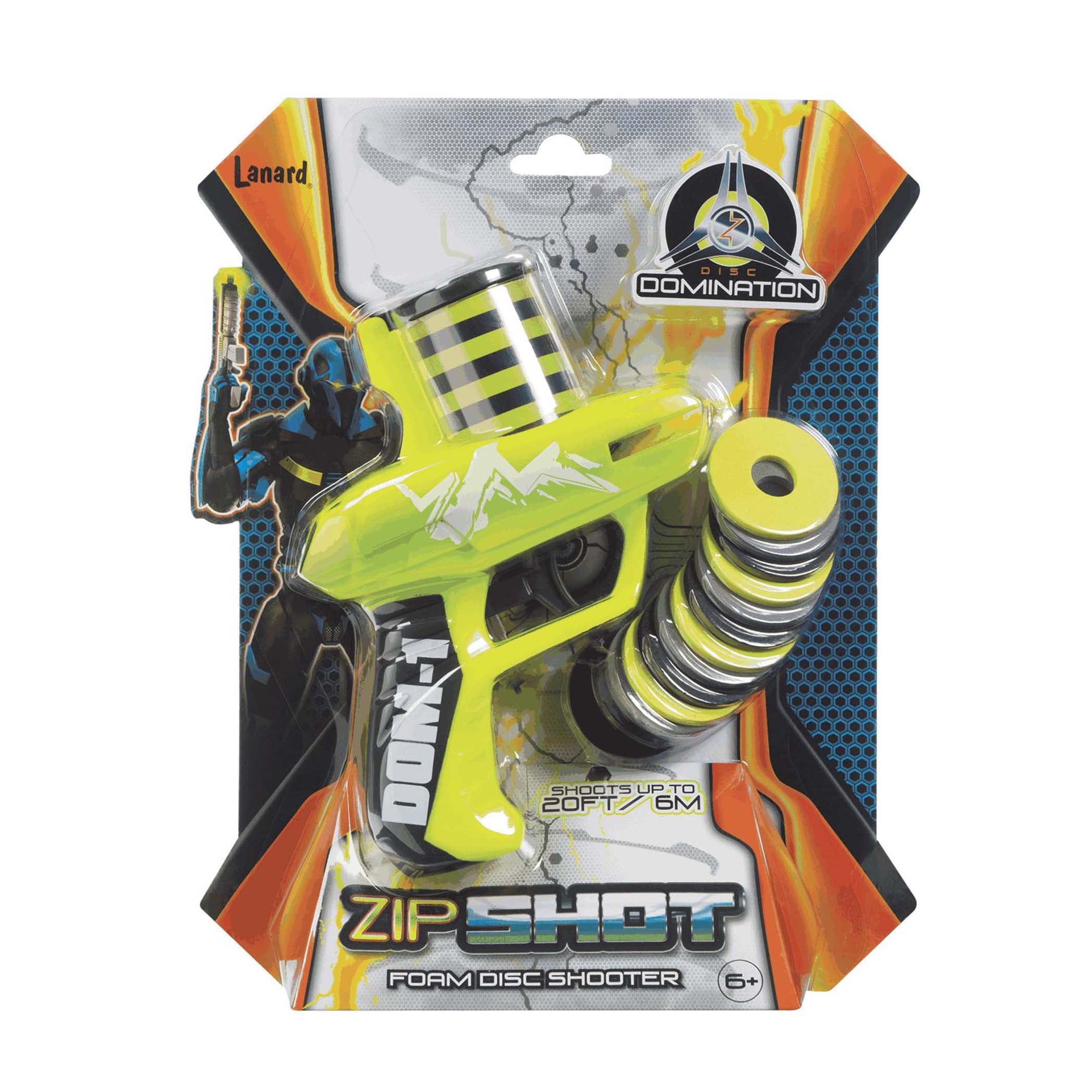 SPONGE GUN 2個セット Disc Domination Duel Zip Shot with Foam Disc Shooters - 2 Shooters