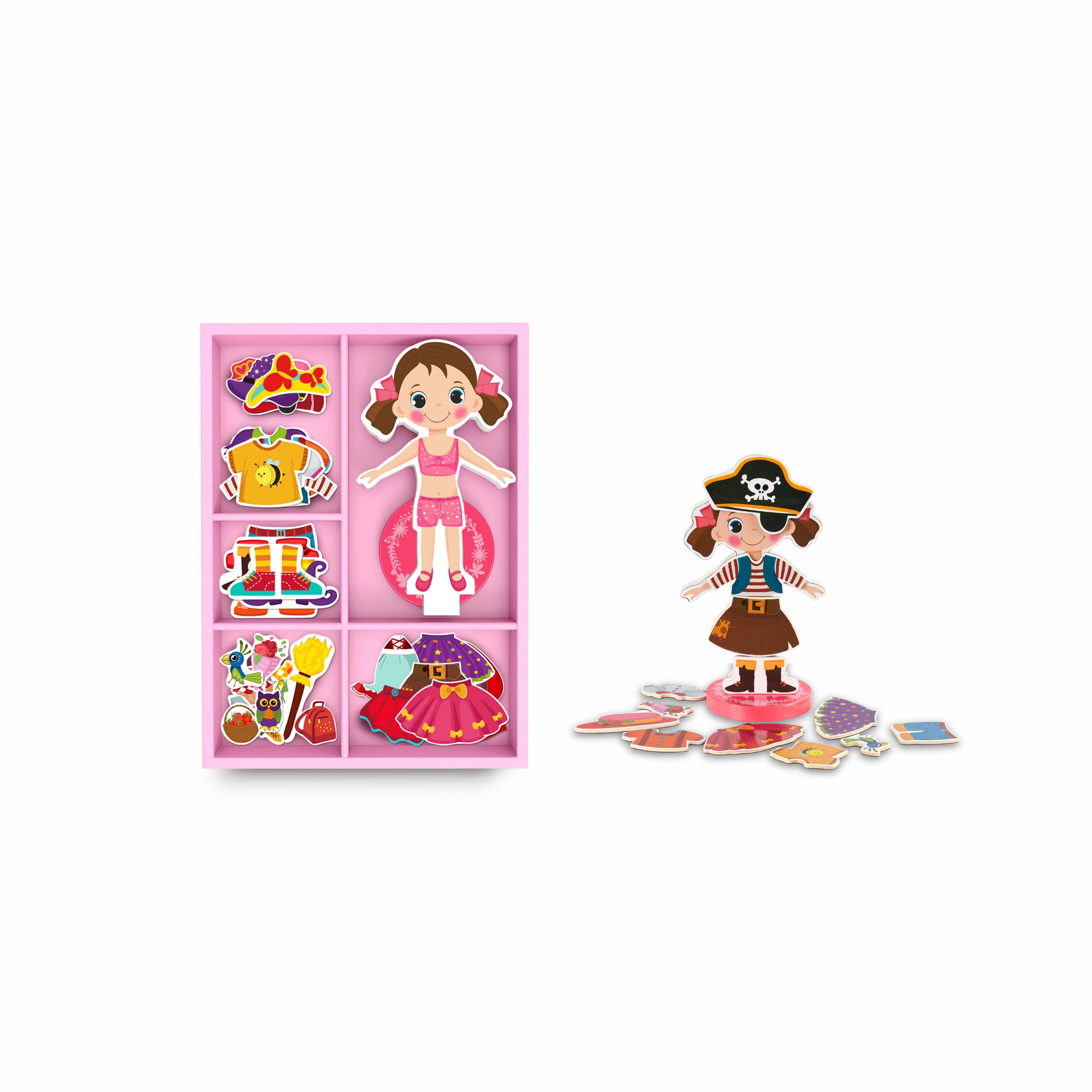Toyster #39 s Magnetic Dress Up Doll Playsets Wood 1 72 lb 30 Pieces Toyster #39 s Magnetic Dress Up Doll Playsets Wood 1 72 lb 30 Pieces
