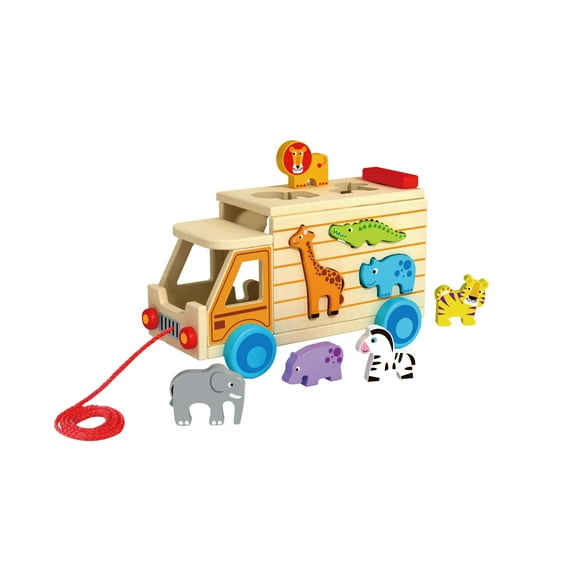 Toyster's Wooden My Little Animal Truck Shape Sorter Toy