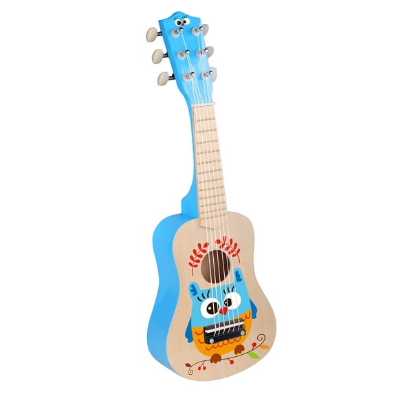 Toyster's Wooden Toy Guitar Ukulele - Colorful Musical Instrument with Real Tuning