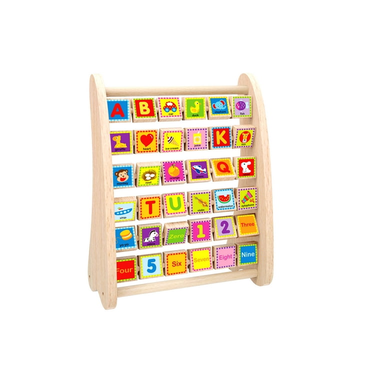 Wooden abacus alphabet on sale