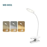 Toytexx Rechargeable LED Desk Lamp with Touch Switch and Night Light, White
