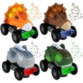 thumbnail image 1 of Toyvelt Dinosaur Pull Back Cars Toys - 4-Pack Colorful Dinosaur Car Toy Mini Pullback Vehicles with Big Tires - Great Present for Kids Toddlers Boys and Girls Ages 3, 4 -12 Year Old, 1 of 6