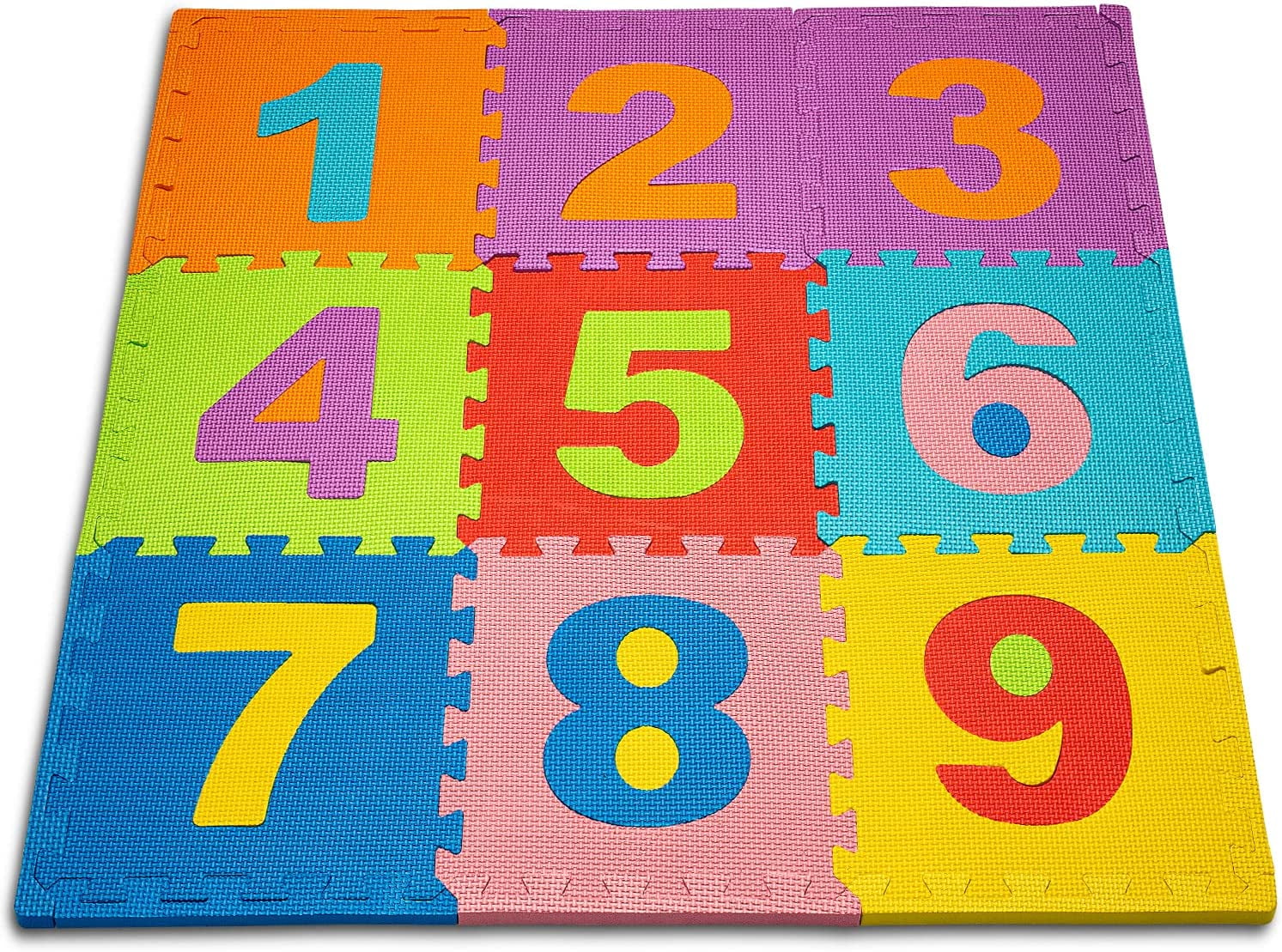 Toyvelt / Foam Play Mat for Baby Kids Interlocking for Indoors / 1 Pack - 10 Tiles / 12 x 12 x 0.01 inches