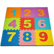 Toyvelt / Foam Play Mat for Baby Kids Interlocking for Indoors / 1 Pack - 10 Tiles / 12 x 12 x 0.01 inches