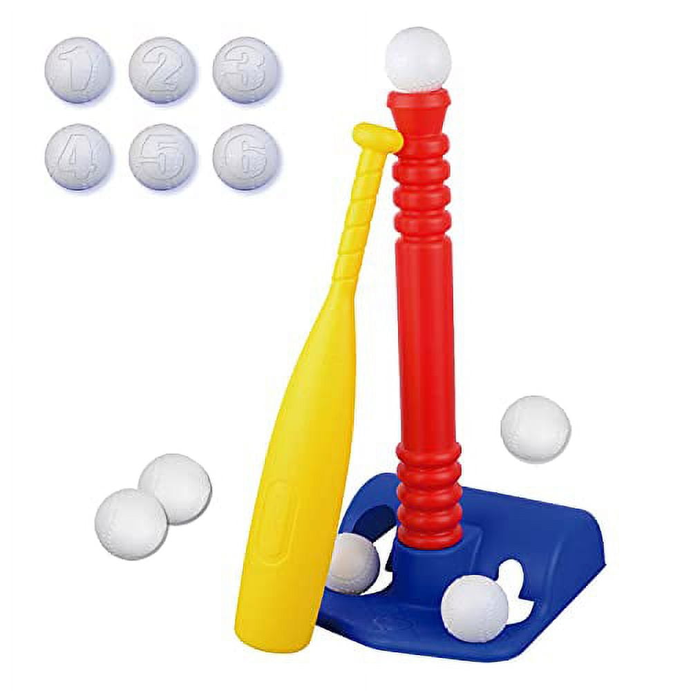 Toyvelt TBall Set for Toddlers, Kids, Baseball Tee Game Includes 6