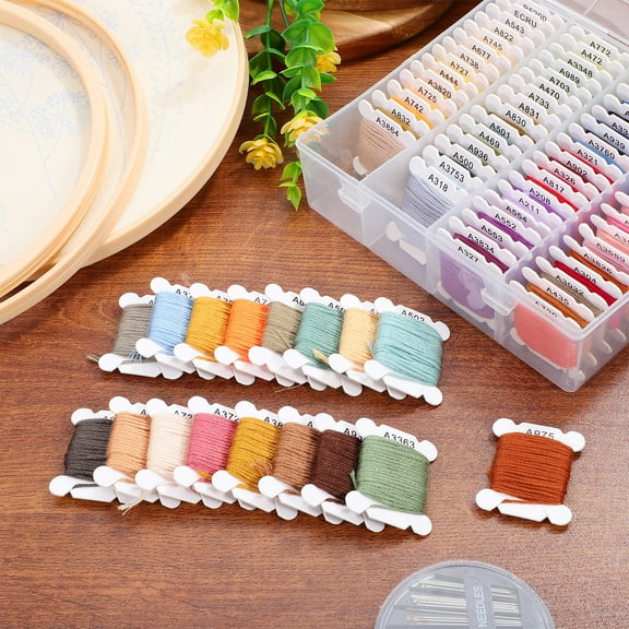 Toyvian Premium Assorted Color Embroidery Yarn for Hand and Machine Sewing
