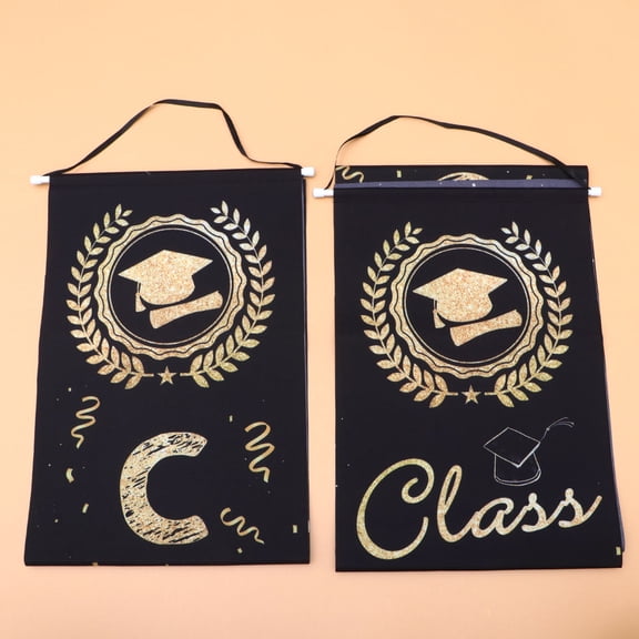 Toyvian Graduation Party Banner 2020, 1 Pair Assorted Color Photo Holders for Door, Window, Wall Decoration