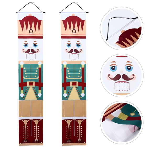 Toyvian Festive Door Decoration Sign Polyester Multi 1 Pair