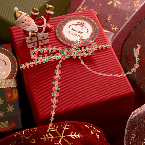 Toyvian Red Polyester Twine Ribbon Roll for Wrapping, Craft Projects, Decorations, and Special Occasions