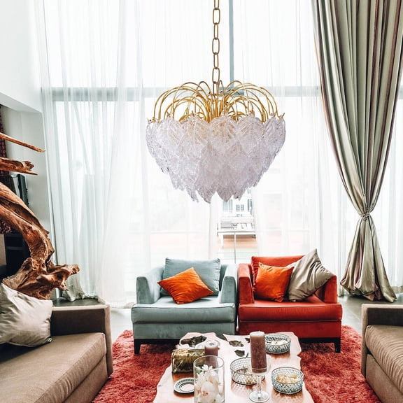 Toyvian 1Set Decorative Golden Hanging Chain for Light Fixtures and Chandelier Lamps