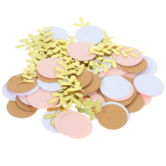 Toyvian 1Set Assorted Color Round Dots Leaf Confetti for Party Decoration