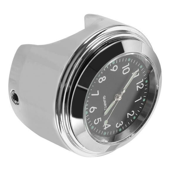 Toyvian 1Set Motorcycle Watch for Handlebar Black Aluminum Alloy with Convenient Installation