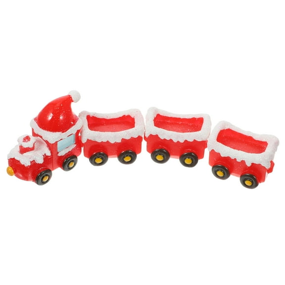 Toyvian 1 Set Assorted Color Christmas Train Figurines for Holiday Decor and Festive Seasonal Display
