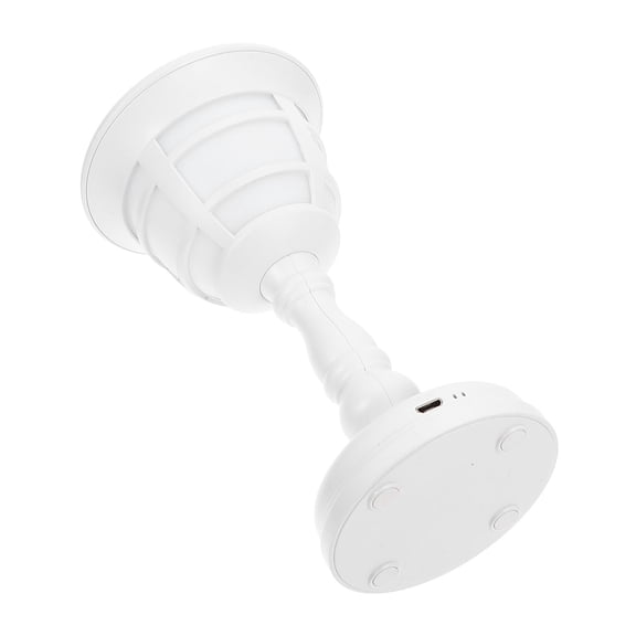 Toyvian 1Set Vintage White Table Lamp Decorative Desktop Lamp Eye Caring Night Light