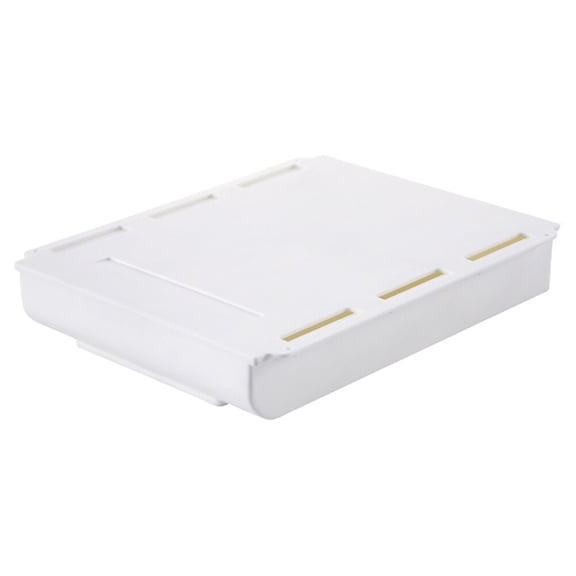 Toyvian White Under Desk Storage Organizer for Office and Home Use, Space-Saving Multi-Functional Desk Storage Solution, 1 Set
