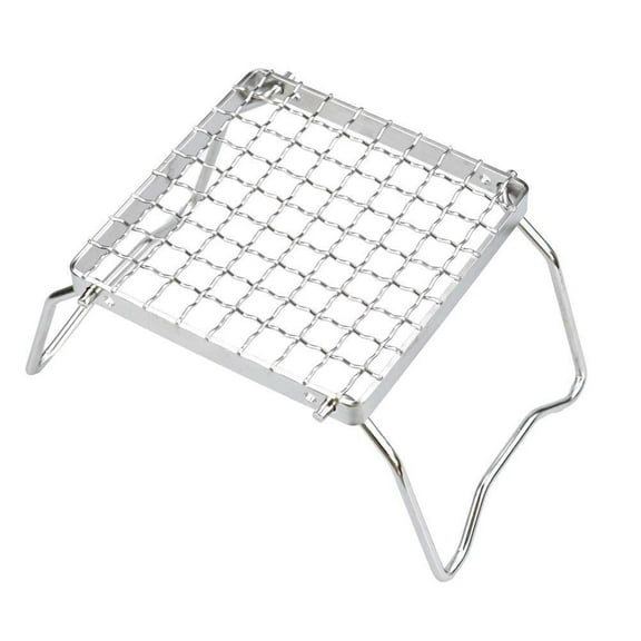 Toyvian Folding Campfire Rack Silver 1 Set