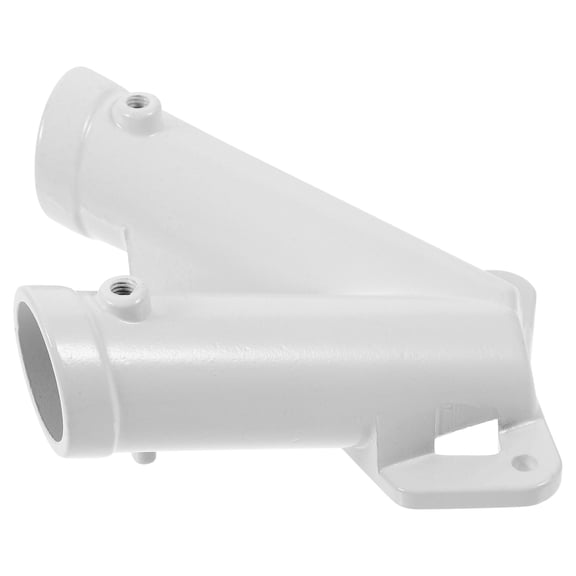 Toyvian 1Set White Outdoor Wall Mounted Flagpole Bracket Metal V Shaped Flagpole Support