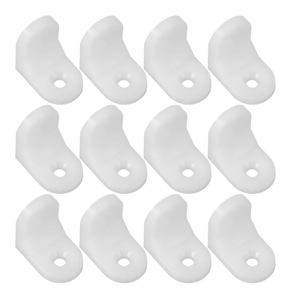 Toyvian 100Pcs Small White Shelf Brackets for Wood Angle Brackets with Enhanced Durability