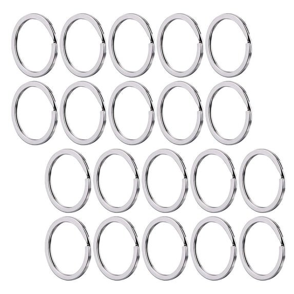 Toyvian 100Pcs Strong Flat Keychain Accessories Metal Keyrings for Craft Enthusiasts Daily Use