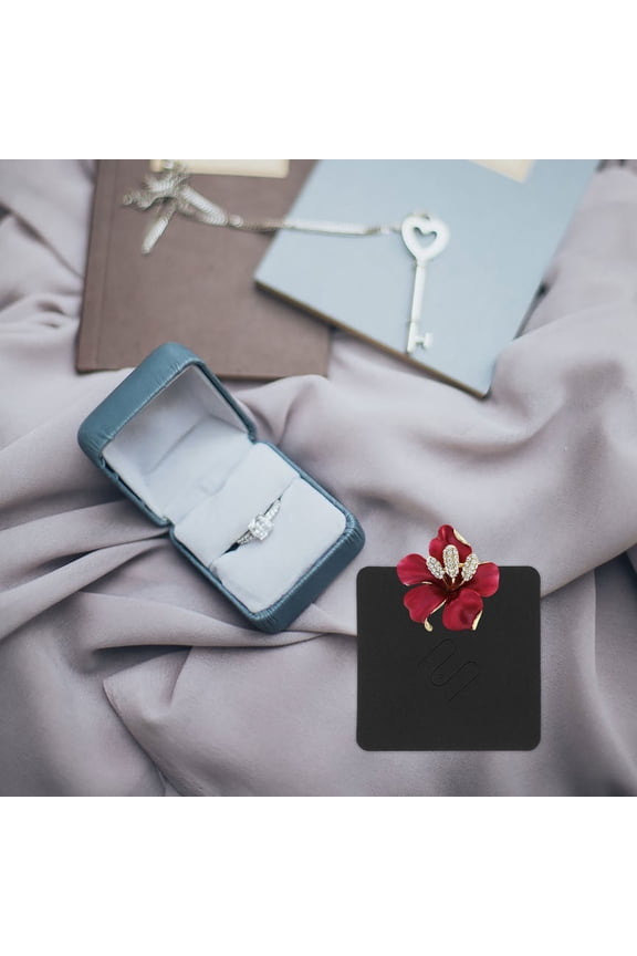 100Pcs Black Brooch Pin Cards for Display Wear Resistant Jewelry Holder Cards for Stores